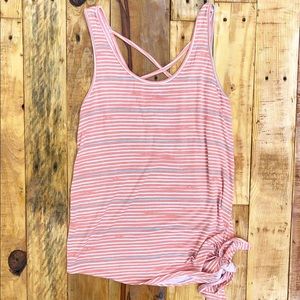 NWOT: Red Camel-Coral Sleeveless Criss Cross Top-M